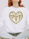 Sorority Sweatshirt Heart Design