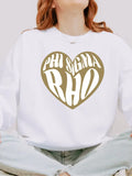 Sorority Sweatshirt Heart Design