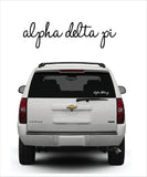 Sorority Cursive Decal