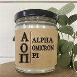 Sorority Candle / 9oz Soy Candle / Greek Letters