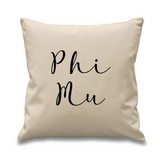 Sorority // Cursive Pillow