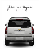 Sorority Cursive Decal