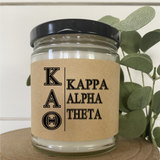 Sorority Candle / 9oz Soy Candle / Greek Letters