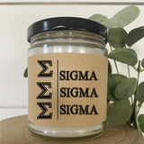 Sorority Candle / 9oz Soy Candle / Greek Letters