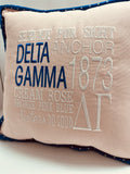 Sorority Information Pillow