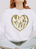 Sorority Sweatshirt Heart Design