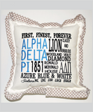 Sorority Embroidered Pillow