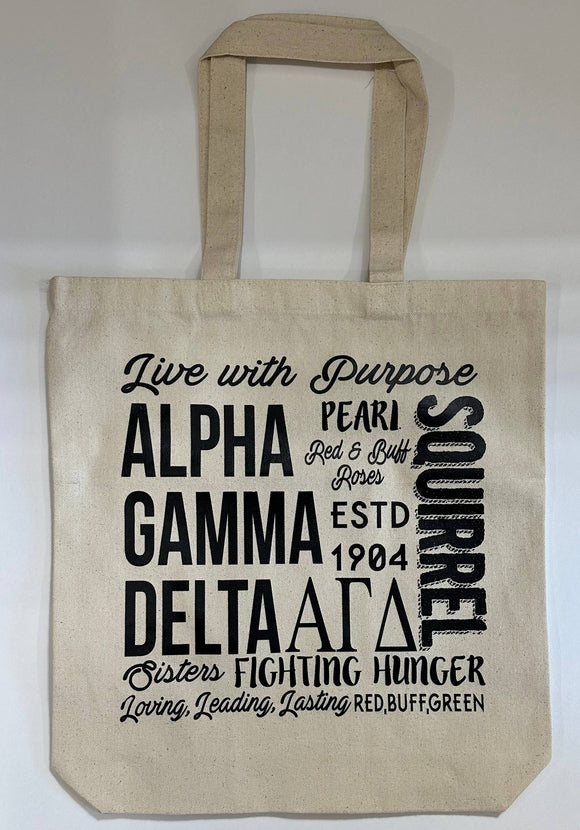 Sorority Information Tote Bag