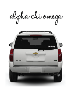 Sorority Cursive Decal