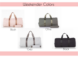 Tote Weekender Clutch Travel Kit Bag/Chenille Glitter Varsity Letters